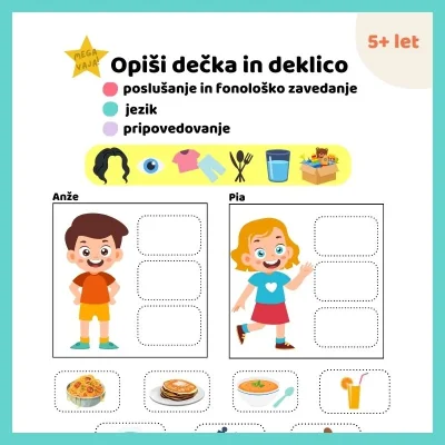 Opiši dečka in deklico