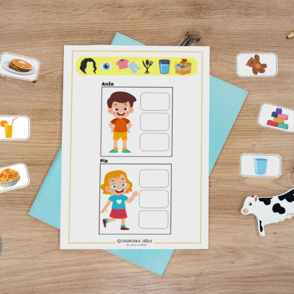 Logoped - opiši dečka in deklico