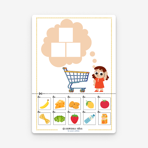 logoped - pomagaj Manci v trgovini